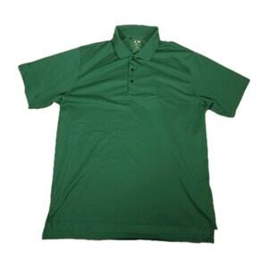 Adidas Climalite Polo Shirt Mens XL Green Golf Performance Short Sleeve